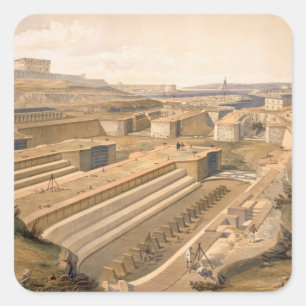 Docks at Sebastopol, plate from 'The Seat of War i Square Sticker