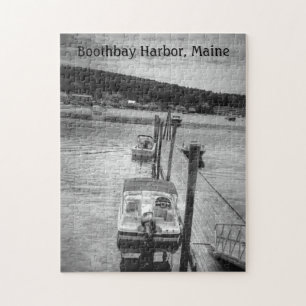 Dockside Boothbay Harbour 11x14 Photo Puzzle w/Box