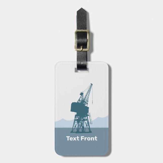 Dockyard Crane Luggage Tag (Front Vertical)
