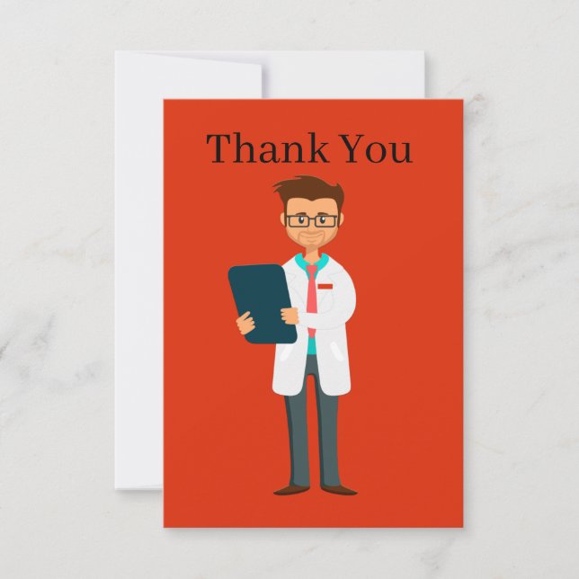 Docteur ajouter un Carte de remerciements de texte (Devant)