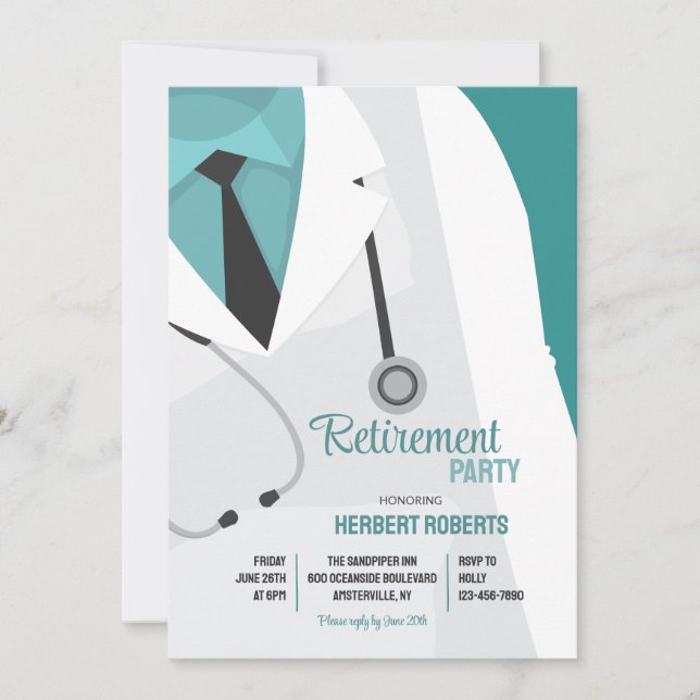Docteur Avec Invitation Stethoscope (Devant)