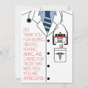 Docteur Carte de remerciements