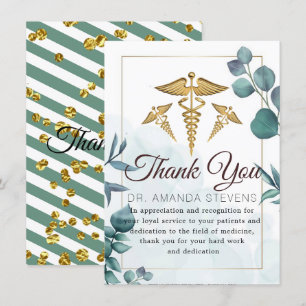 Docteur   Carte de remerciements infirmière
