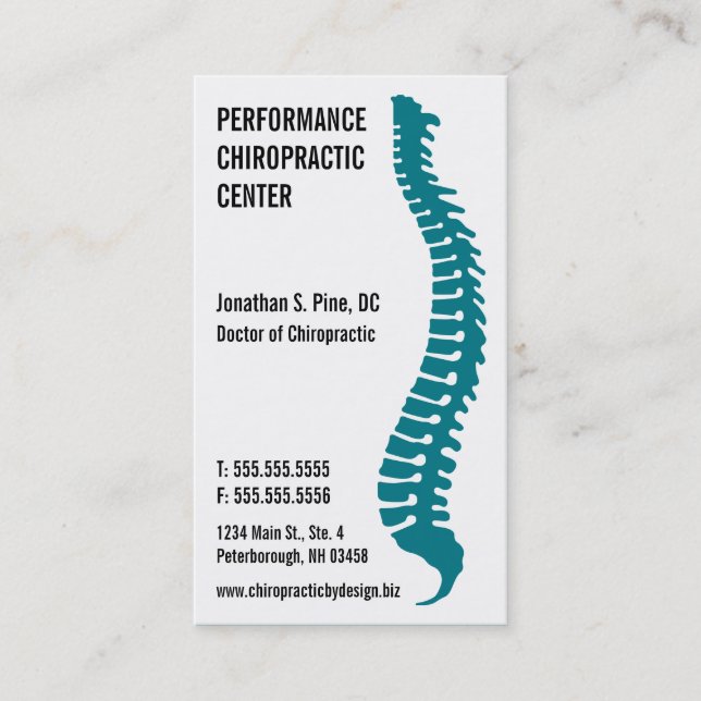 Docteur cartes de visite de chiroprakteur de logo (Devant)