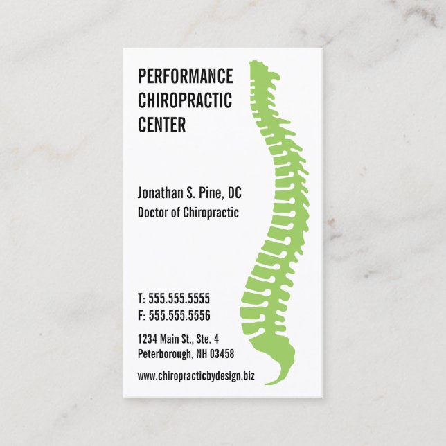 Docteur cartes de visite de chiroprakteur de logo (Devant)