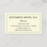 Docteur de base carte de visite