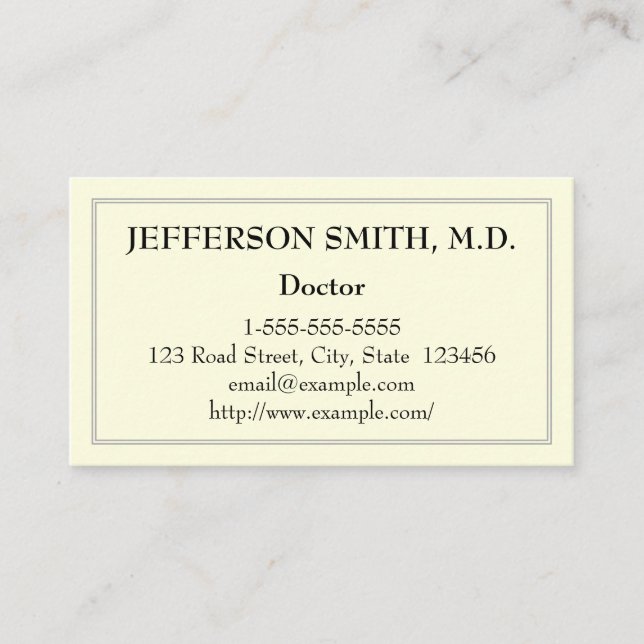 Docteur de base carte de visite (Devant)