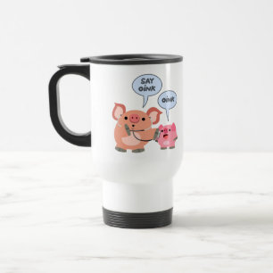Docteur de porc de bande dessinée et tasse mignons