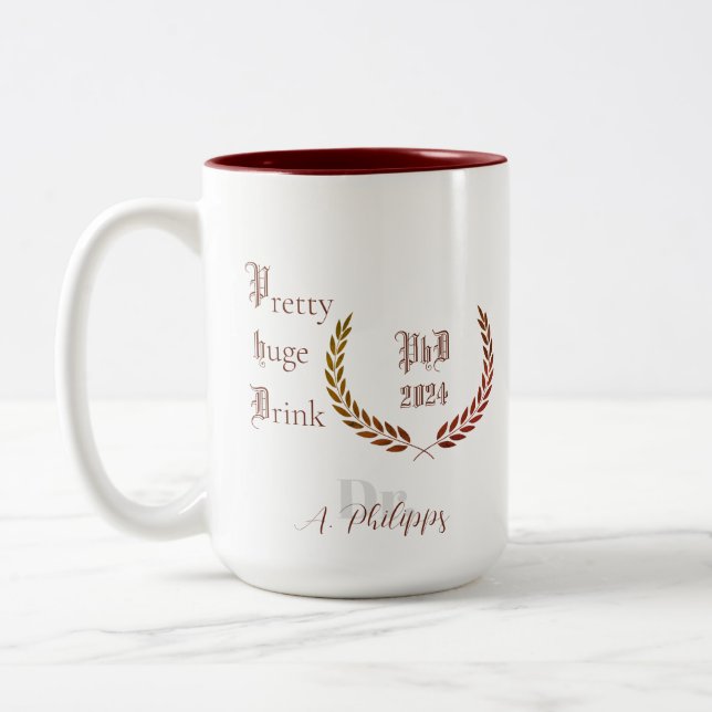 Docteur Dr. Assez énorme boisson drôle cadeau Mug (Gauche)