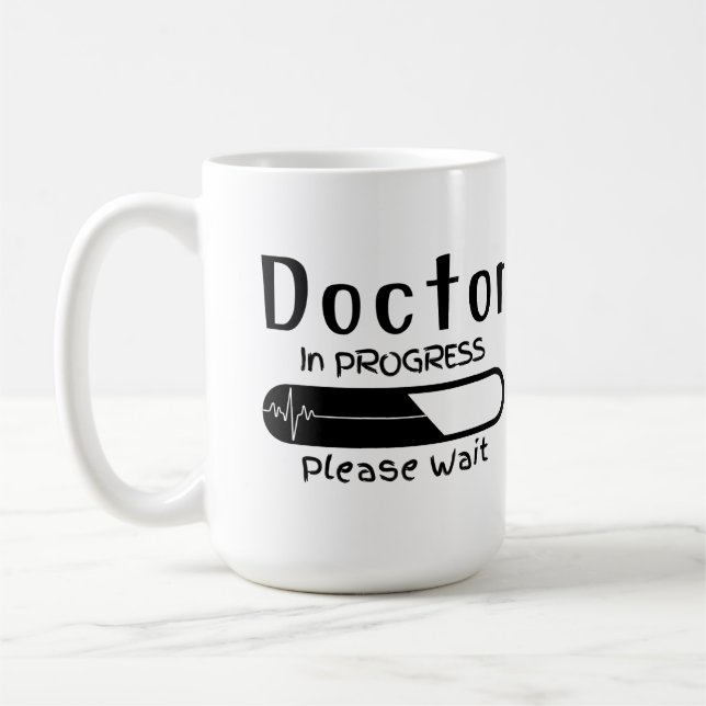 Docteur en cours, Veuillez patienter Coffee Mug (Gauche)