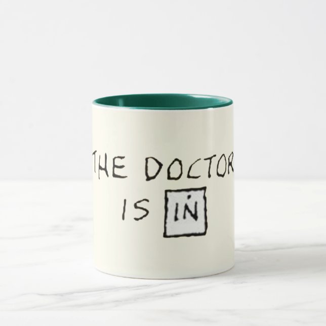docteur en médecine jeu de mots drôle mug (Centre)