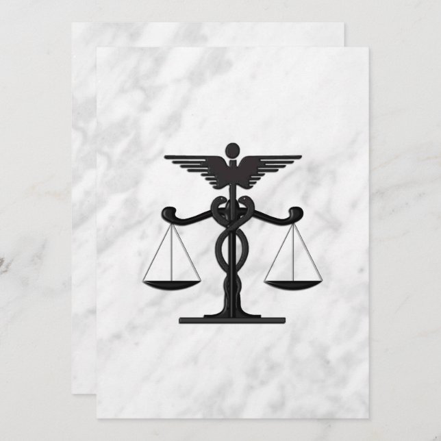 Docteur et avocat Faire-part de mariage (Devant / Derrière)