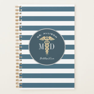 Docteur Médicale Caduceus Dusty Blue Personnalis