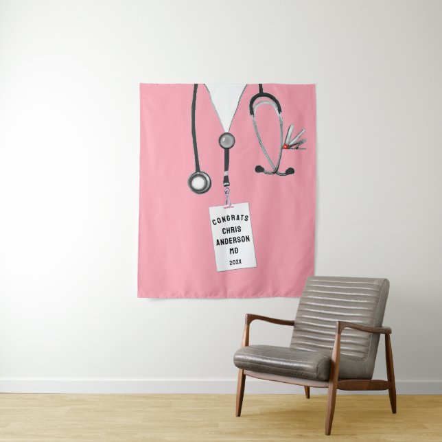 Docteur Médicale Graduation Bannière Tapisserie (En situation)