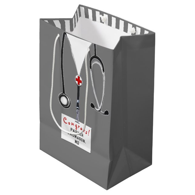 Docteur Médicale School Grad Medium Cadeau sac (Devant Angle)