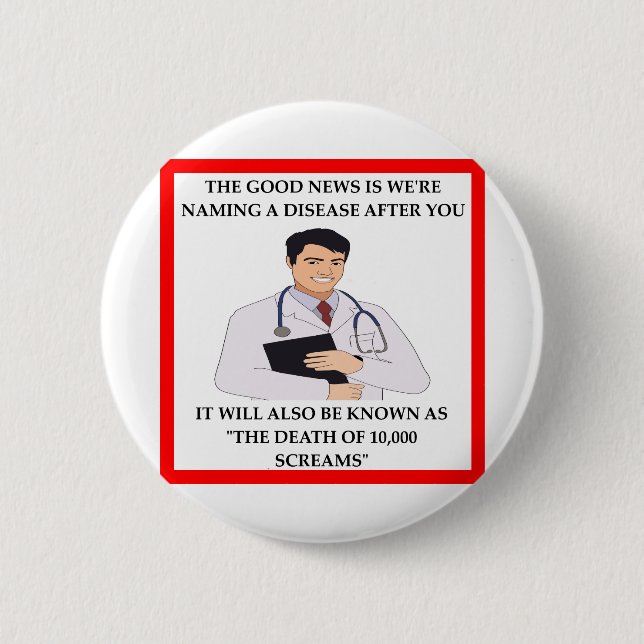 DOCTOR 2 INCH ROUND BUTTON (Front)