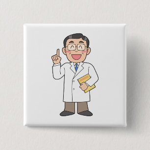 Doctor 2 Inch Square Button
