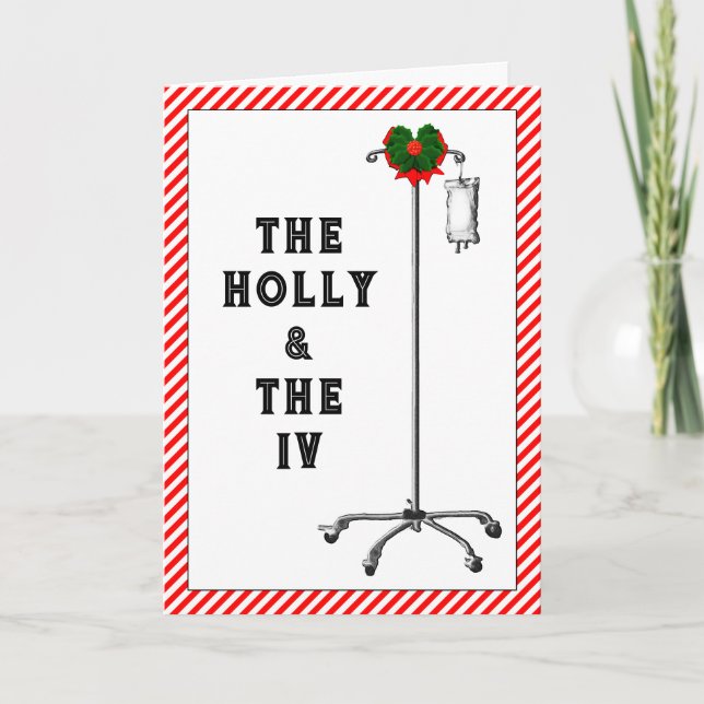 Doctor and Nurse Christmas Holiday Card (Front)