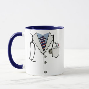 Doctor and Nurse Mug – Custom Name Medical Coat 