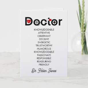 Doctor appreciation  card