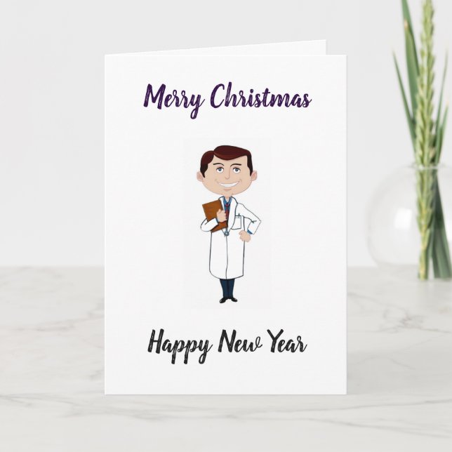 ***DOCTOR*** AT CHRISTMAS *BEAUTIFUL WORDS* HOLIDAY CARD (Front)