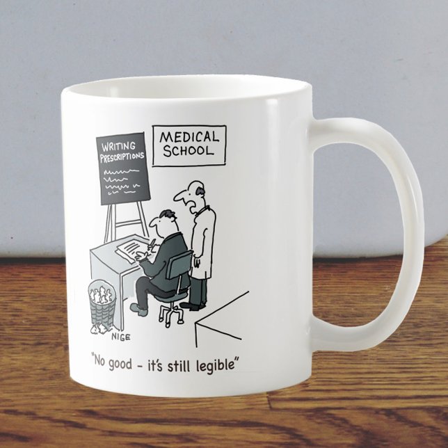 Doctor at Medical School Writing a Prescription Coffee Mug (Creator Uploaded)