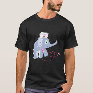 Doctor Baby Elephant Hospital Pediatric Nurse Cute T-Shirt