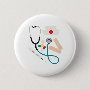 Doctor Bag 2 Inch Round Button