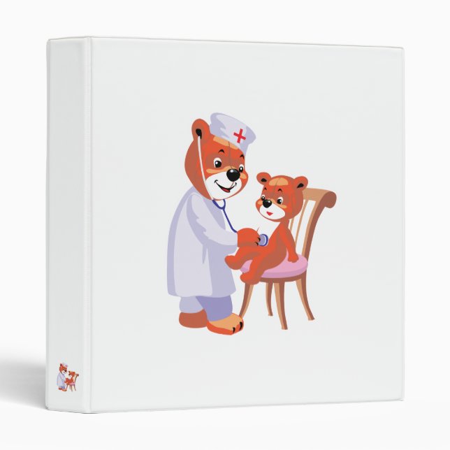 doctor bear tending patient binder (Front/Spine)