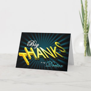 Doctor Big Thanks star explosion of gratitude Holiday Card