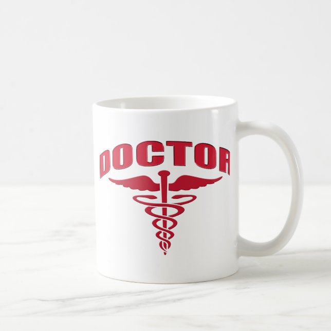 Doctor Caduceus Red Coffee Mug (Right)