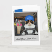 Doctor Calico Cat Funny Card