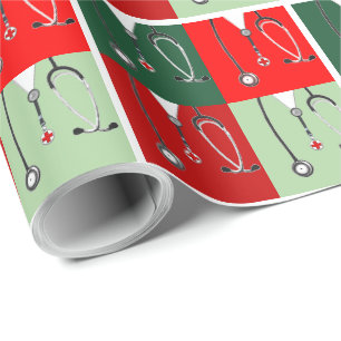 Doctor Christmas Holiday Gift Wrapping Paper