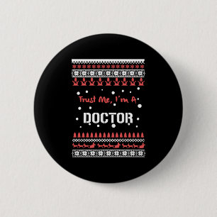 Doctor Christmas Shirt 2 Inch Round Button