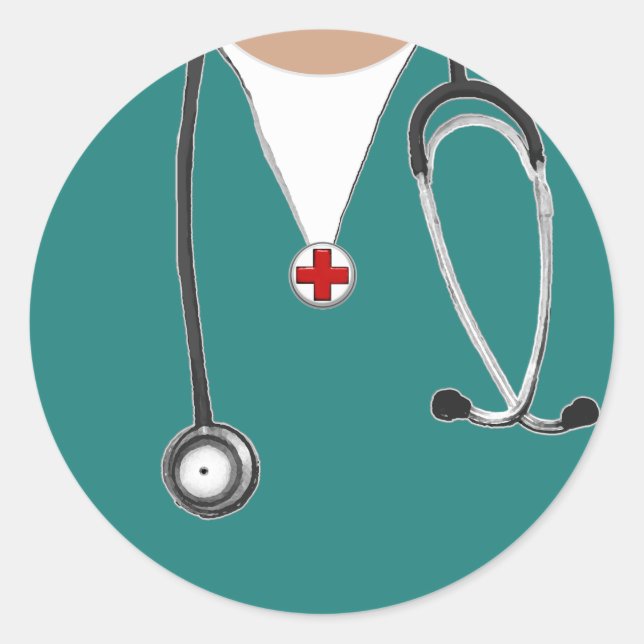 Doctor Classic Round Sticker (Front)