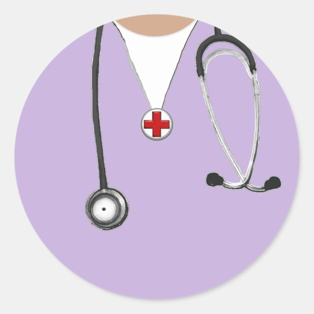 Doctor Classic Round Sticker (Front)