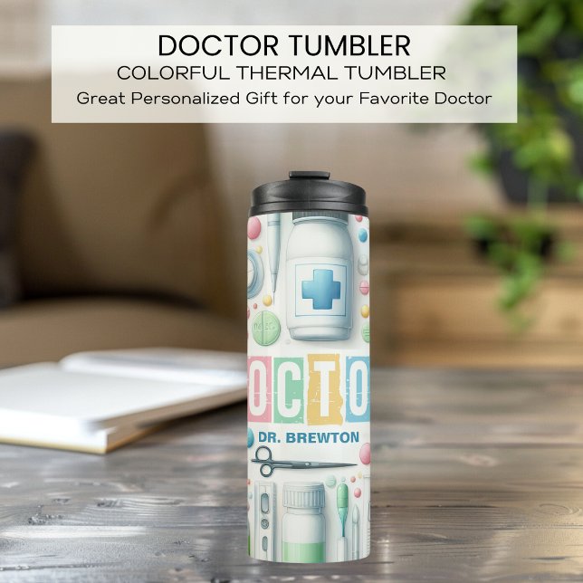  Doctor Colourful Personalized  Thermal Tumbler (Creator Uploaded)