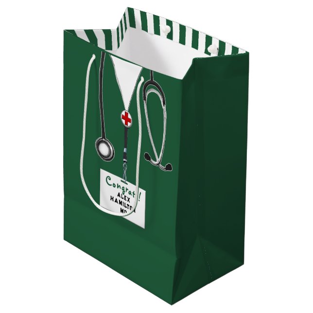 Doctor Congrats Medium Gift Bag (Front Angled)
