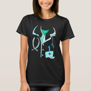 Doctor Costume Halloween White Lab Coat Men Women  T-Shirt