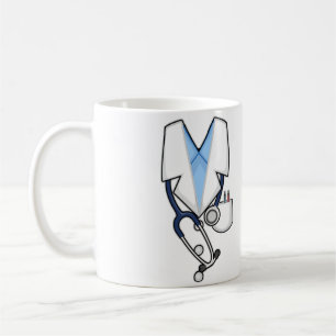 Doctor Costume White Lab Coat Stethoscope Coffee Mug