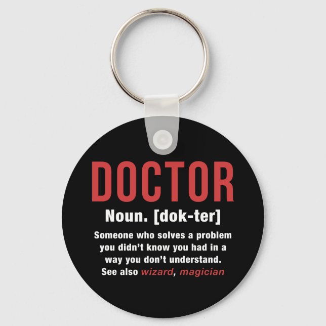 Doctor Definition Keychain (Front)