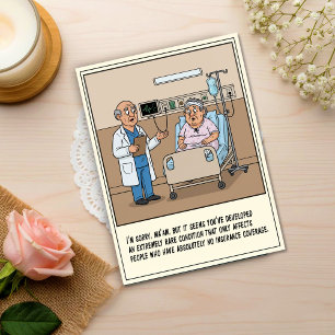 Doctor Delivers Comical Bad News To Patient Postcard