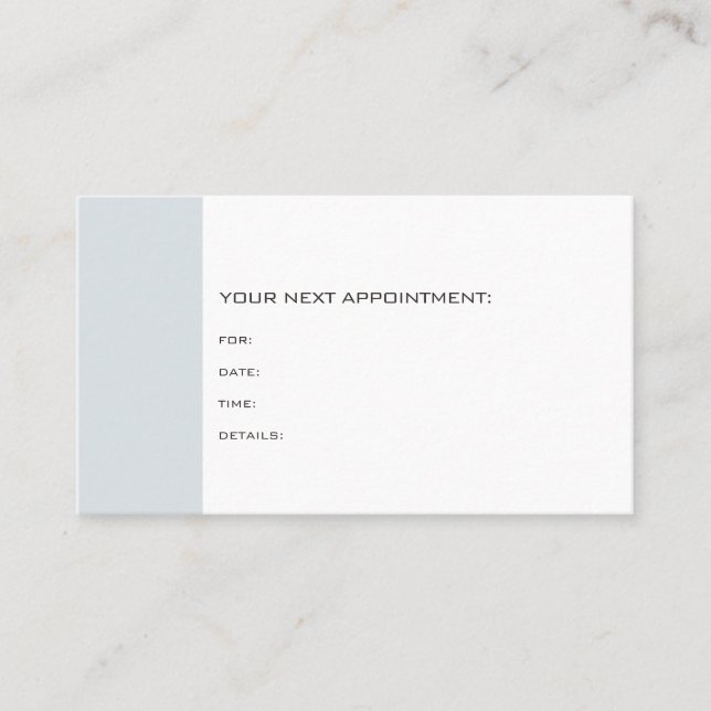 Doctor Dentist Therapist Chic Appointment Reminder (Front)