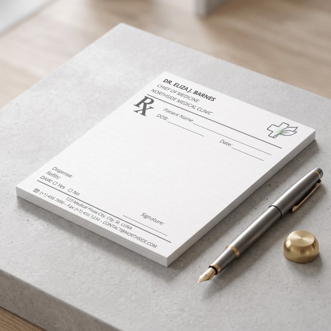 Doctor Desk Administration & Clinical RX Notes (Doctor Desk Administration & Clinical Notes Custom Rx Office Notepad)