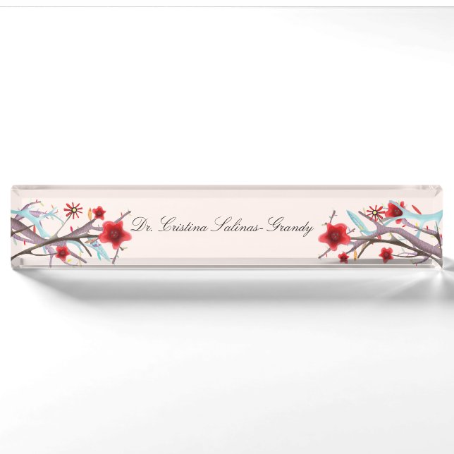 Doctor Desk Name Plate Meadow Sakura (Front)