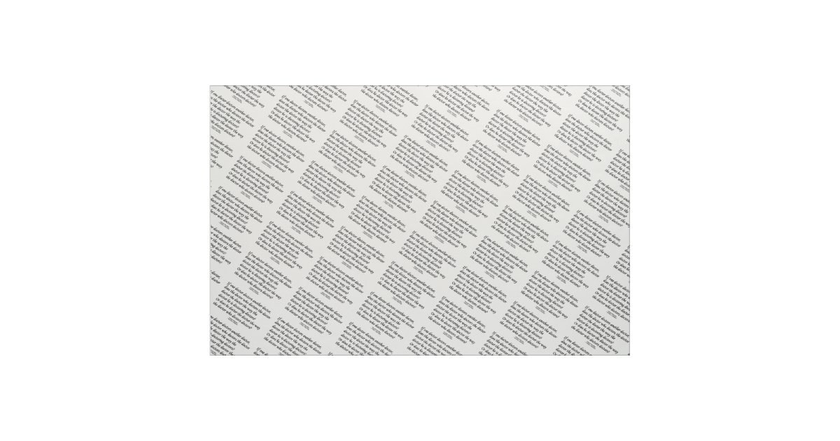 Doctor Doctoring Another Doctor Tongue Twister Fabric Zazzle