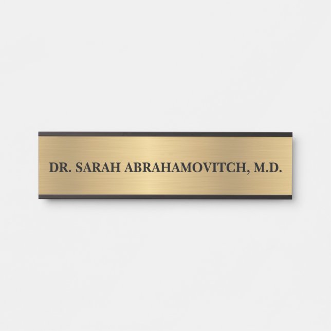 Doctor Doctor's Door Office Sign Signs Gold Look (Front)