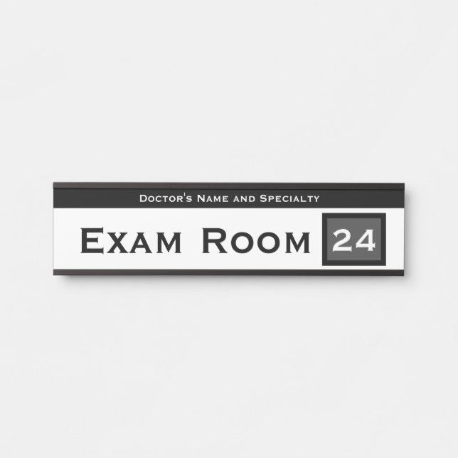 Doctor Doctor's Office Dentist Exam Room Door Sign (Front)