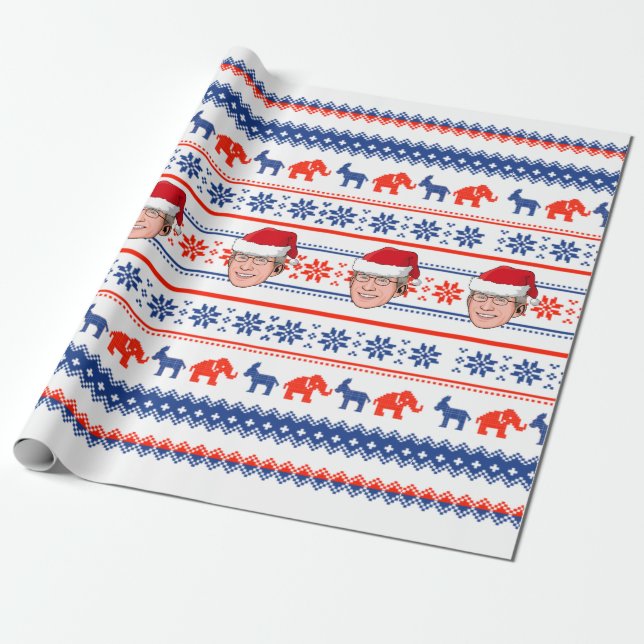 Doctor Fauci Christmas Wrapping Paper (Unrolled)