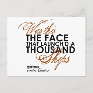 Doctor Faustus Quote Postcard